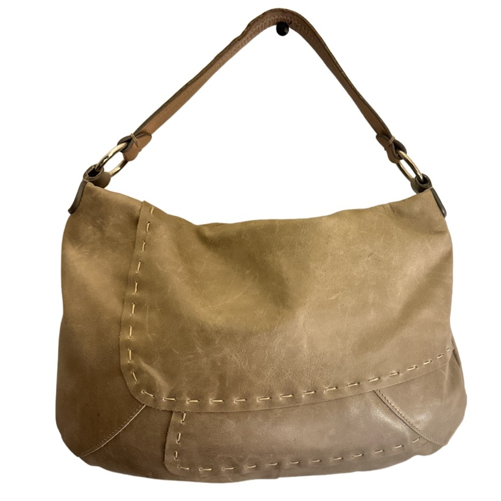 🤑SOLD🤑 Desmo Made In Italy Italian Leather Hobo Shoulder Bag Handbag ~Tan